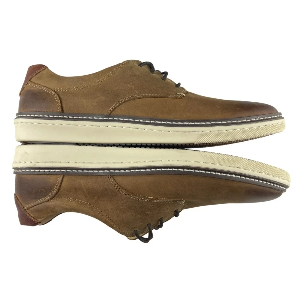 Johnston Murphy J&M Men's Oxford Shoes 8.5M Brown Sheepskin Leather Preppy